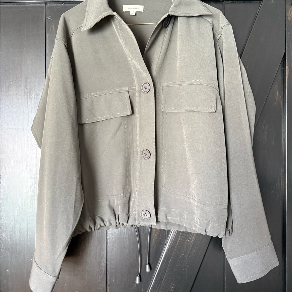 Max Studio Utility Jacket in Gray